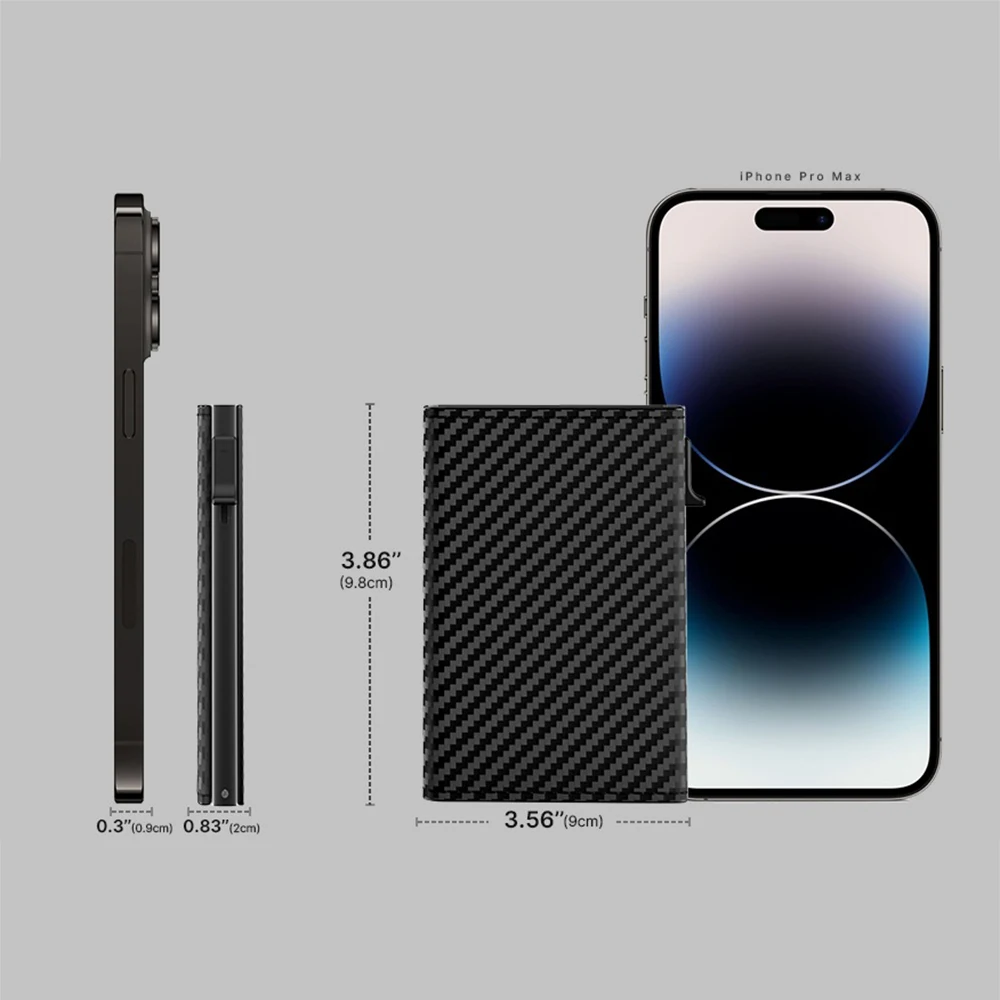 Sleek RFID-Blocking Pop-Up Card Holder Wallet with Magnetic Closure