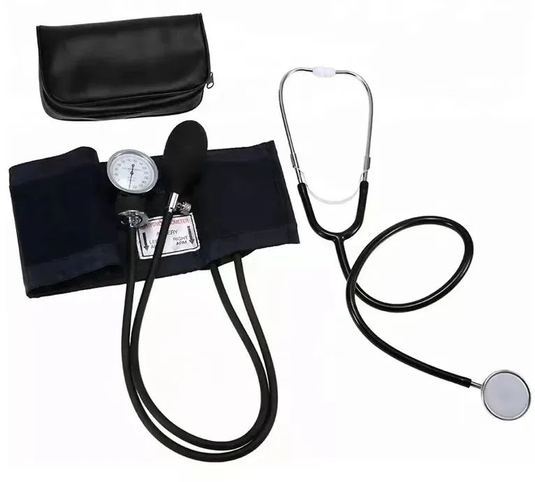 Manual Blood Pressure Stethoscope with Zipper Bag for Adult Home Use Blood Pressure Monitor BP Upper Arm Sphygmomanometer 4
