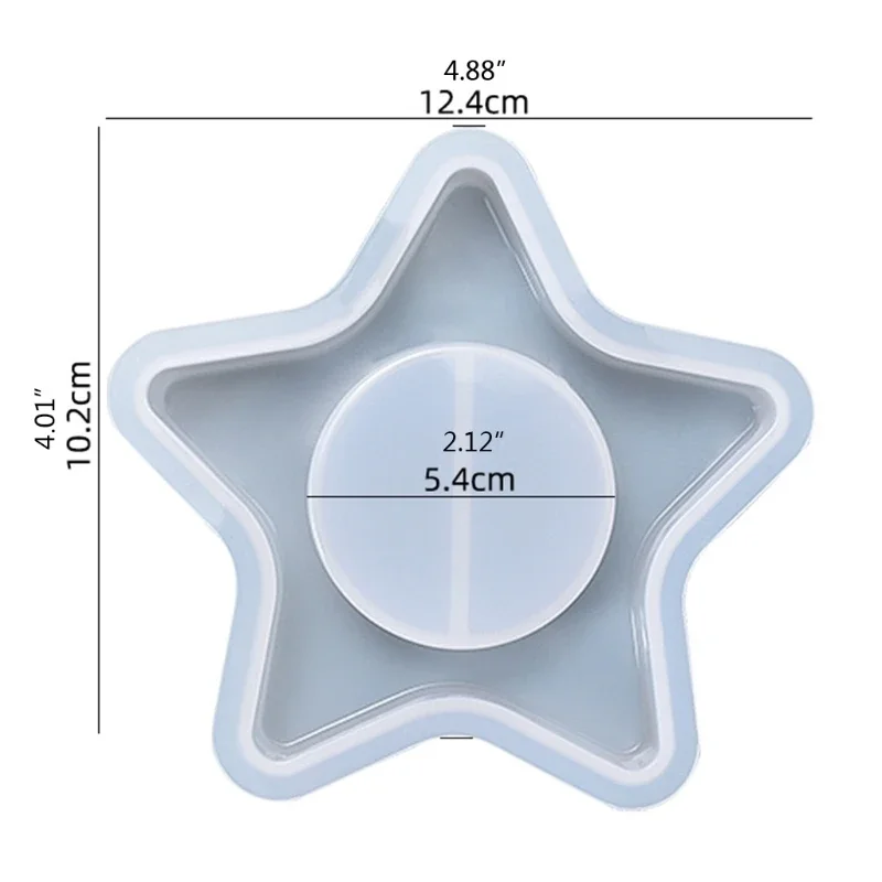 Five Pointed Star Silicone Mal Candle Holder Kandelaar Epoxyhars Mal Kaar Houder Epoxy Mould DIY Candle Holder Silicone Mould
