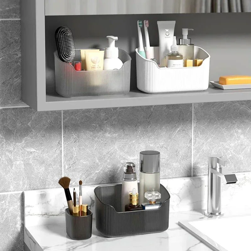 Makeup Organizers Toiletries Storage Box Desktop Organzier Sundries Container Bathroom Closet Storge Home Accessories 2