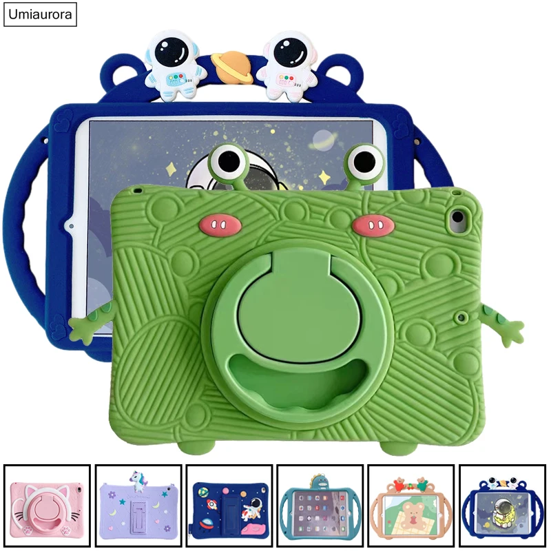 Cartoon Handle Tablet Case para Samsung Capa Stand Rotação 360 Galaxy Tab a 8.0 Sm-t290 a7 Lite Sm-t220 Sm-t500 a8 10.5 Sm-x200