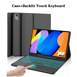Lenovo 11 Tablet Case with Detachable Keyboard and Pen Slot for Spanish (Black Backlit 3)