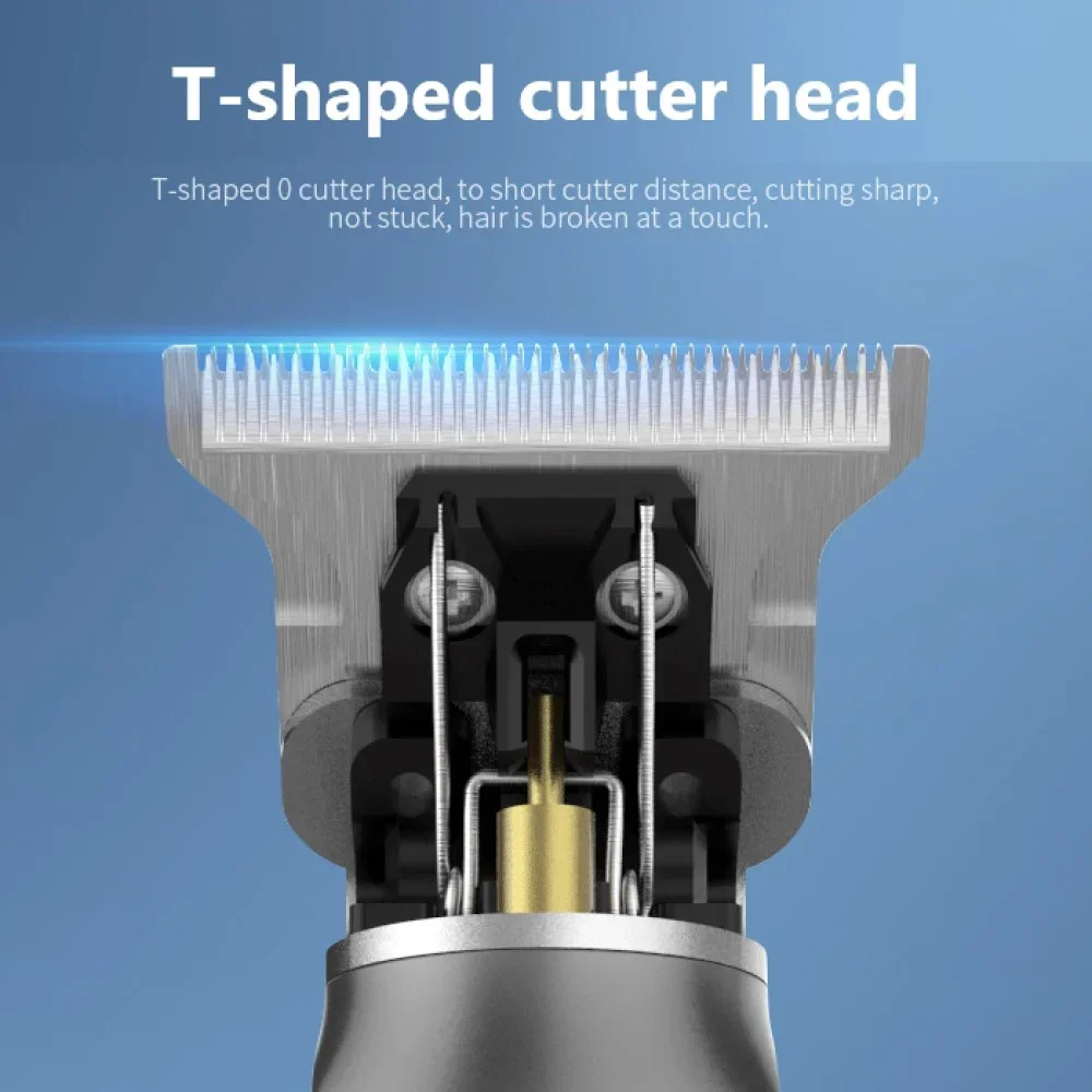 Kemei Hair Liners Clippers Men Beard Trimmer Zero Gapped T-Blade Hair Cutting Machine Cordless Professional Barber Edgers Cutter 5