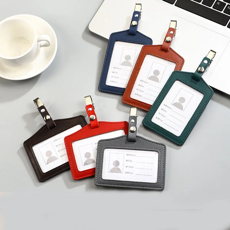 Premium Genuine Leather ID & Credit Card Holder – Versatile Badge & Card Case