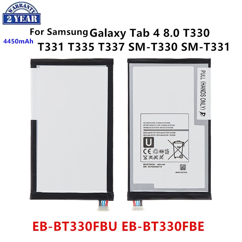 

Brand New EB-BT330FBU EB-BT330FBE 4450mAh Battery For Samsung Galaxy Tab 4 8.0 T330 T331 T335 SM-T330 SM-T331 T337