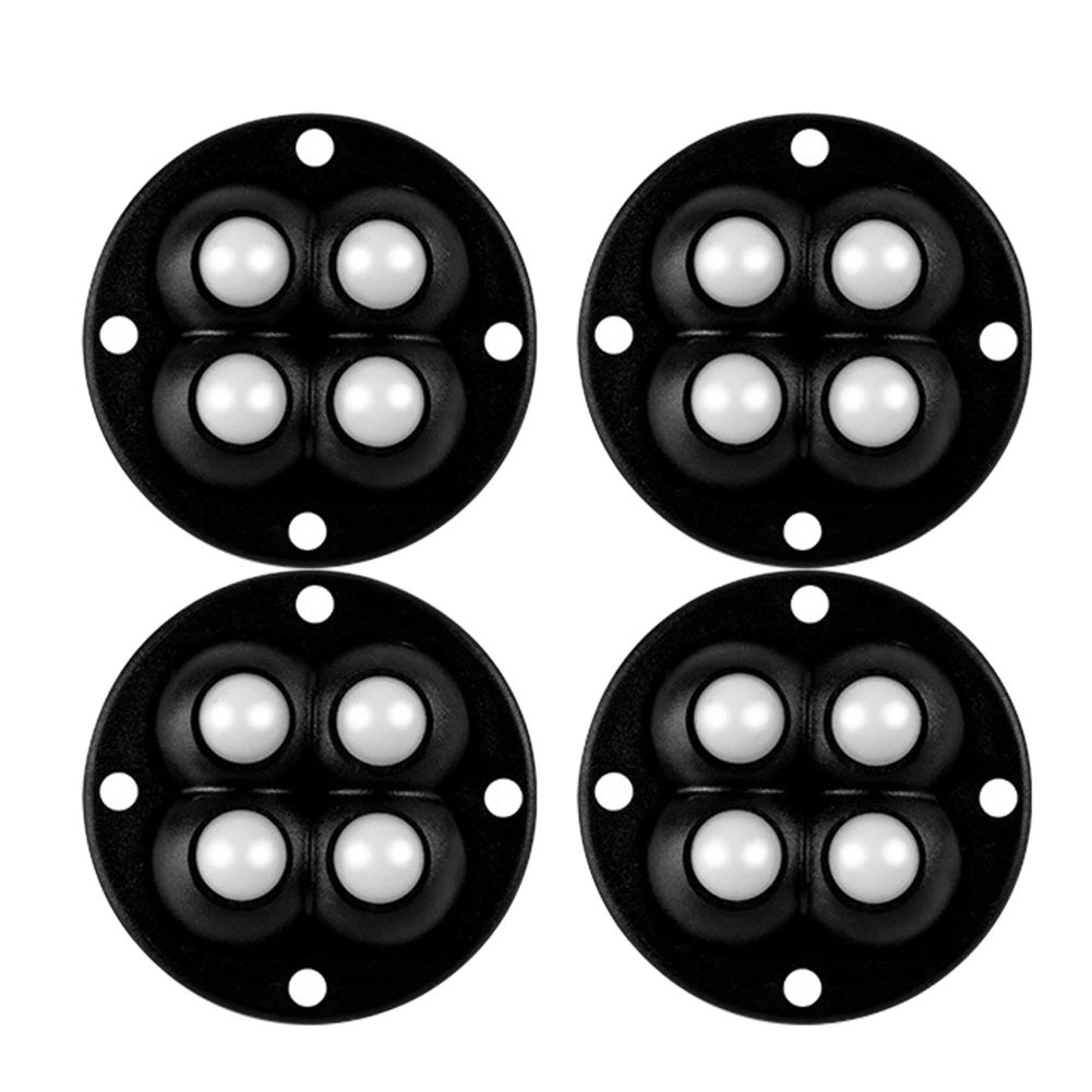 4pcs Sticky Swivel Pulley 360 Degree Free Rotation Self Adhesive Swivel Caster Wheels Houdehold Accessories for Trash Can Bottom