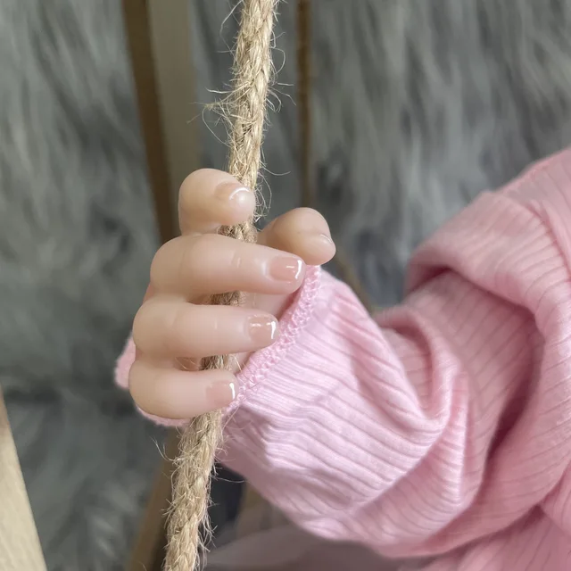 MRB 50CM LouLou Awake Princess Girl Reborn Baby Doll Open Blue Eyes 3D Skin Visible Veins Collectible Doll Toy Christmas Gift 4
