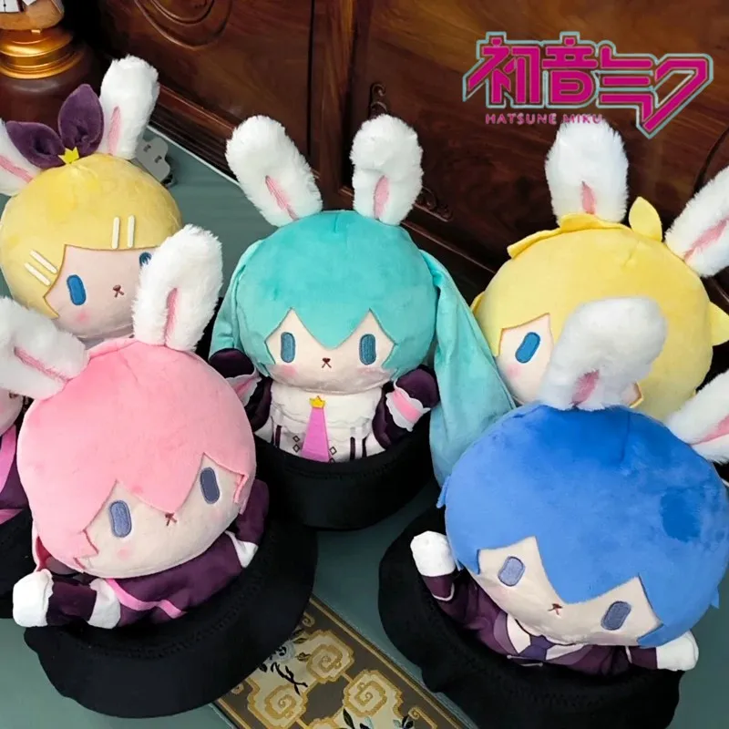 Genuine Hatsune Miku Happy Magic Tour Series Peluche Miku Rin Len Vivian Meiko Kito Toys Soft Plushie Dolls Pillow Kids Toy Gift