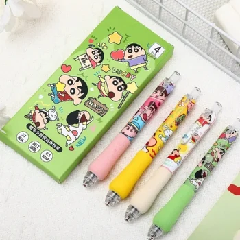 Nuove Penne Gel a Pressione con Personaggi Anime Crayon ShinChan, Articoli Scolastici, Penne Carine per Studenti, Penne per Esami, Penne a Inchiostro Nero, Regalo