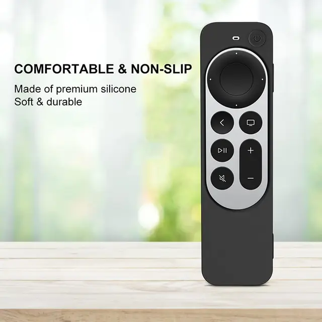 Szilikon Távoli Bőr Az Apple Tv Siri Tokhoz Remote (2. Generációs) 2021 Védő Burkolat Csuklópántokkal - Image 5