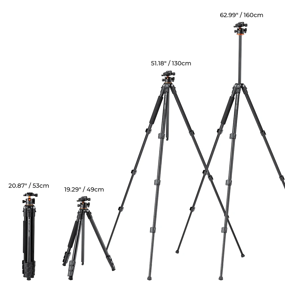 K & F Concept ޴ ī޶ ﰢ 淮 10kg/22.04lbs  뷮 62 /160cm ˷̴ DSLR ﰢ   
