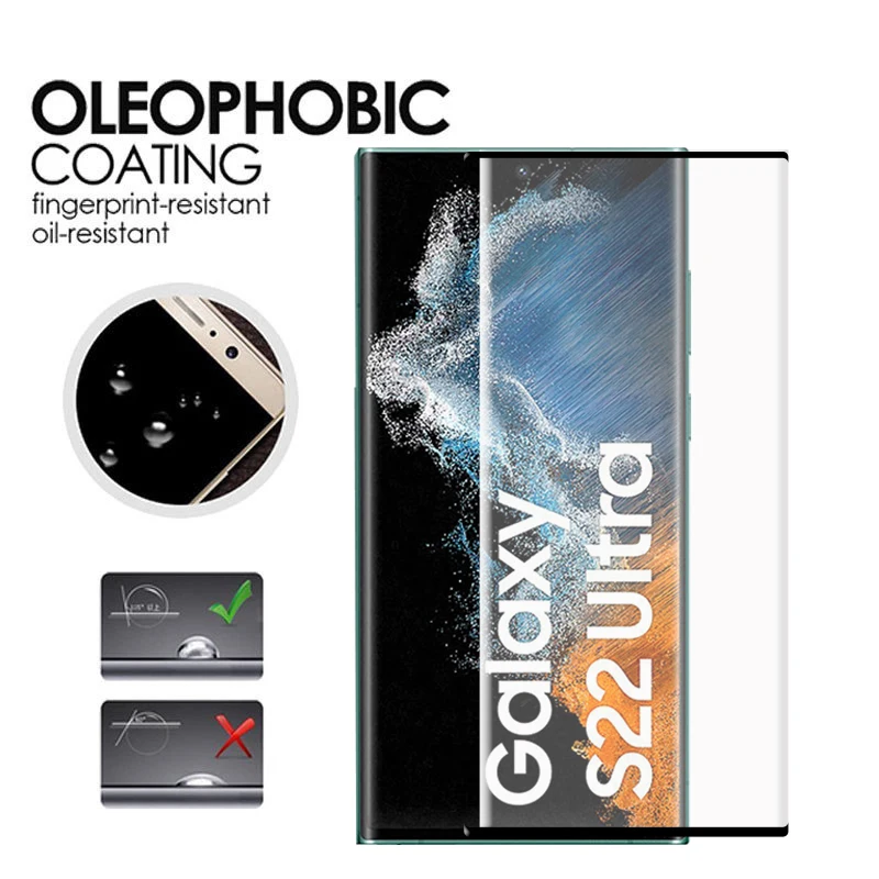 3D Full Cover Curved Tempered Glass Screen Protector with HD Lens Film
