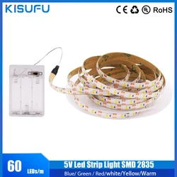Battery - Powered Waterproof LED Strip Light - Flexible and Durable Illumination Tape - 3m (Warm White)