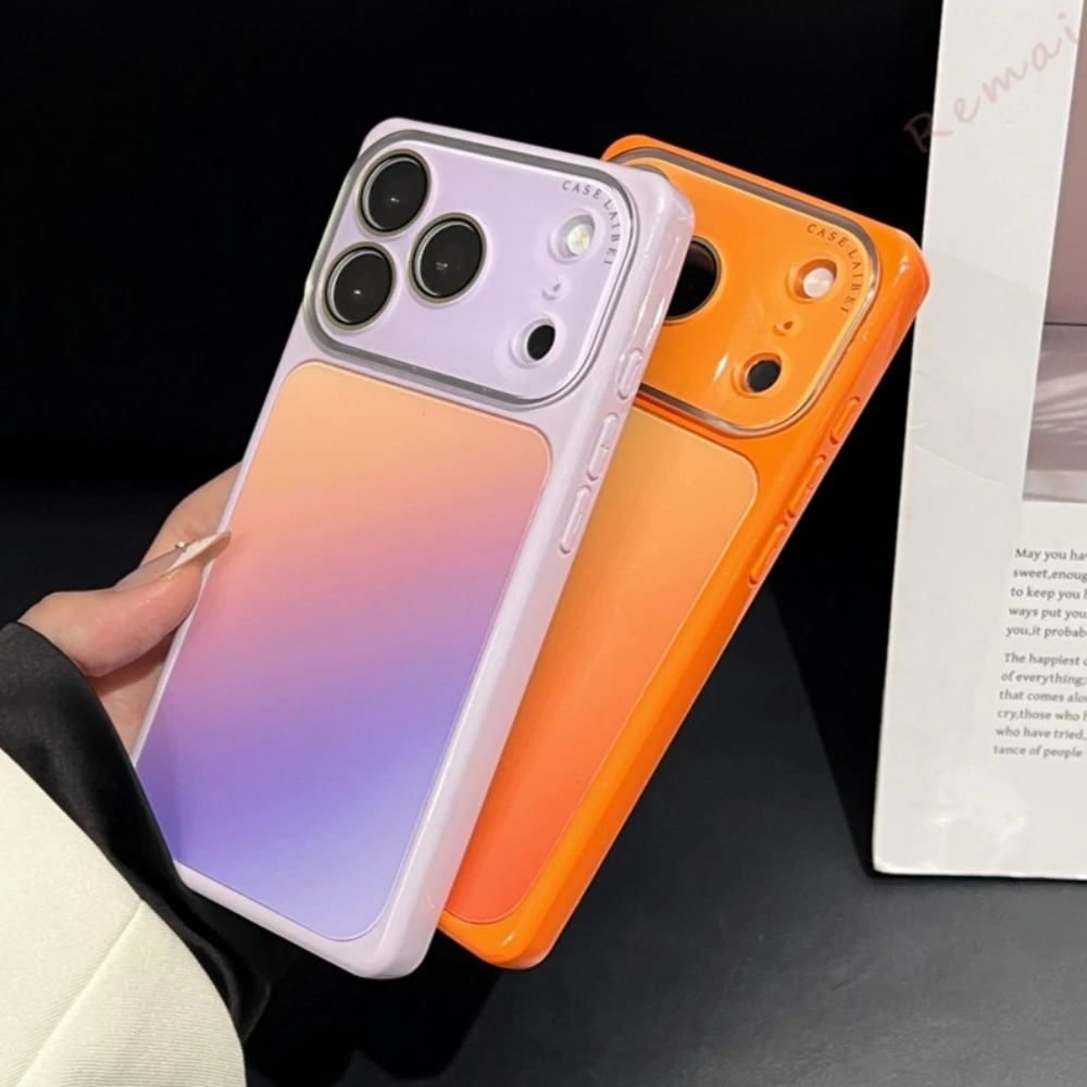 Luxury Square Gradient Phone Case For Iphone 13 14 15 16 17 Pro Max_voghion.com