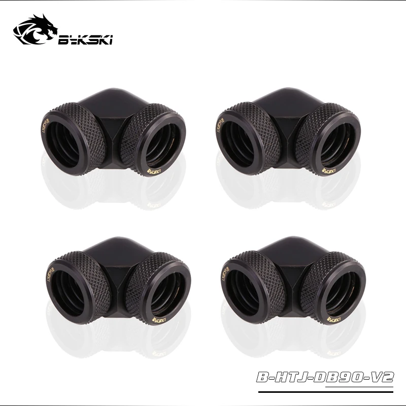Acessório de 90 Graus 4-bykski para Uso em Tubo Rígido de Od14 mm para Compressão Manual Encaixe de Cobre Dupla Interface Od14 mm