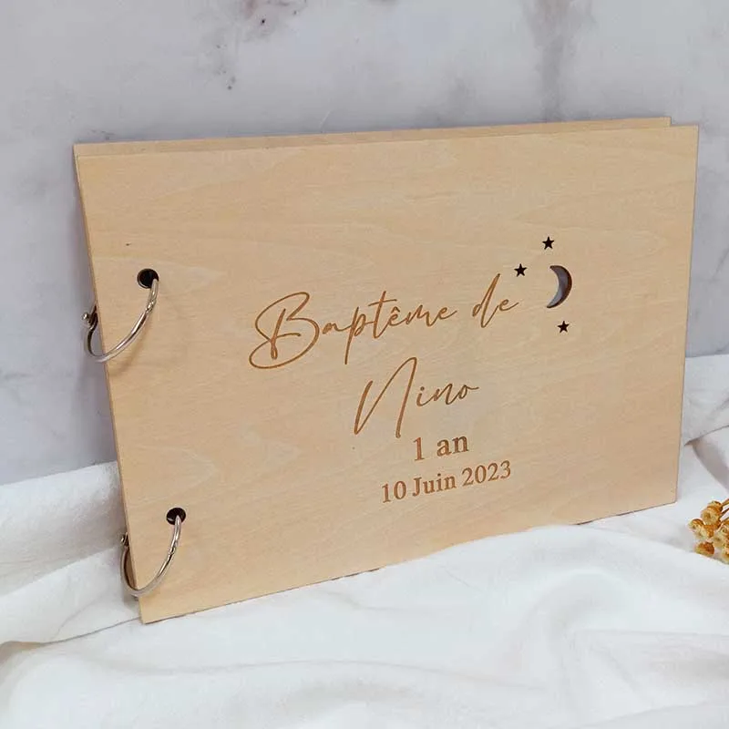 Wedding Guestbook Guest Book for Wedding Baptism Communion Hollow Out Stars and Moon Simple and Romantic Supplies