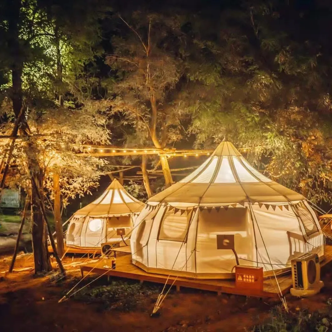 Waterproof Outdoor Camping Cotton Canvas 5m Bell Tent Teepee Yurt