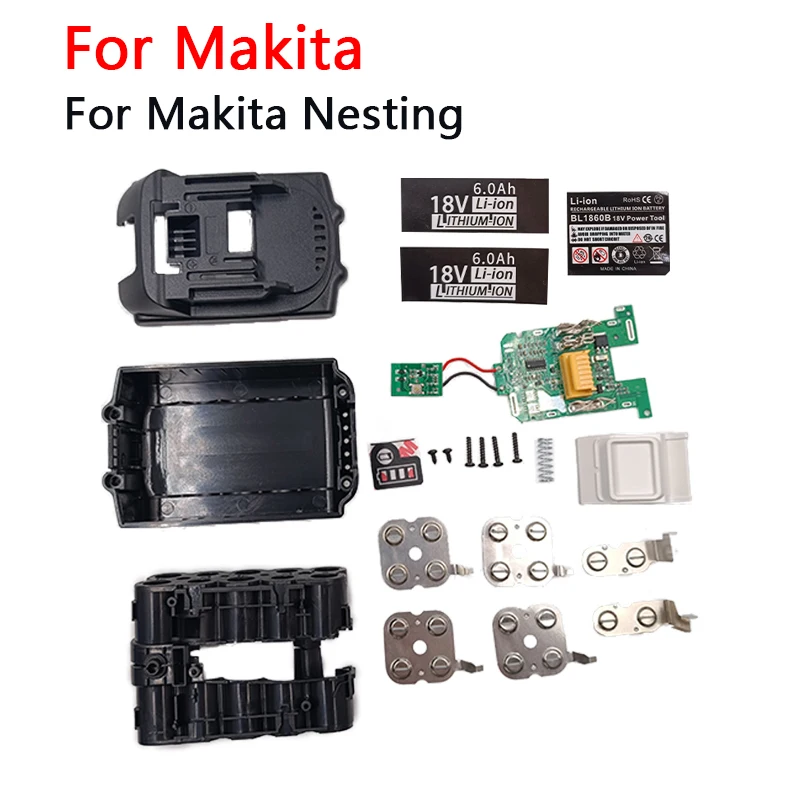 

New Version For Makita Nesting Plastic Case Detection Board,For 18V 6000mAh Li-ion Battery BL1830 BL1840 BL1850BL1860 Etc