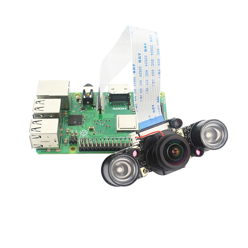 Raspberry Pi 4 Camera 5MP 1080P Night Vision Fisheye IR-CUT Camera Infrared Light OV5647 Webcam for Raspberry Pi 4B 3B+ 3B Zero — view 4