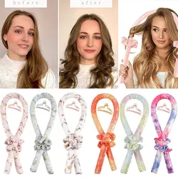 Women Heatless Hair Curlers DIY Lazy Curler Hair Rollers Sleeping Soft Wave Formers Long Hair Ribbon Hair Curlers Styling Tool