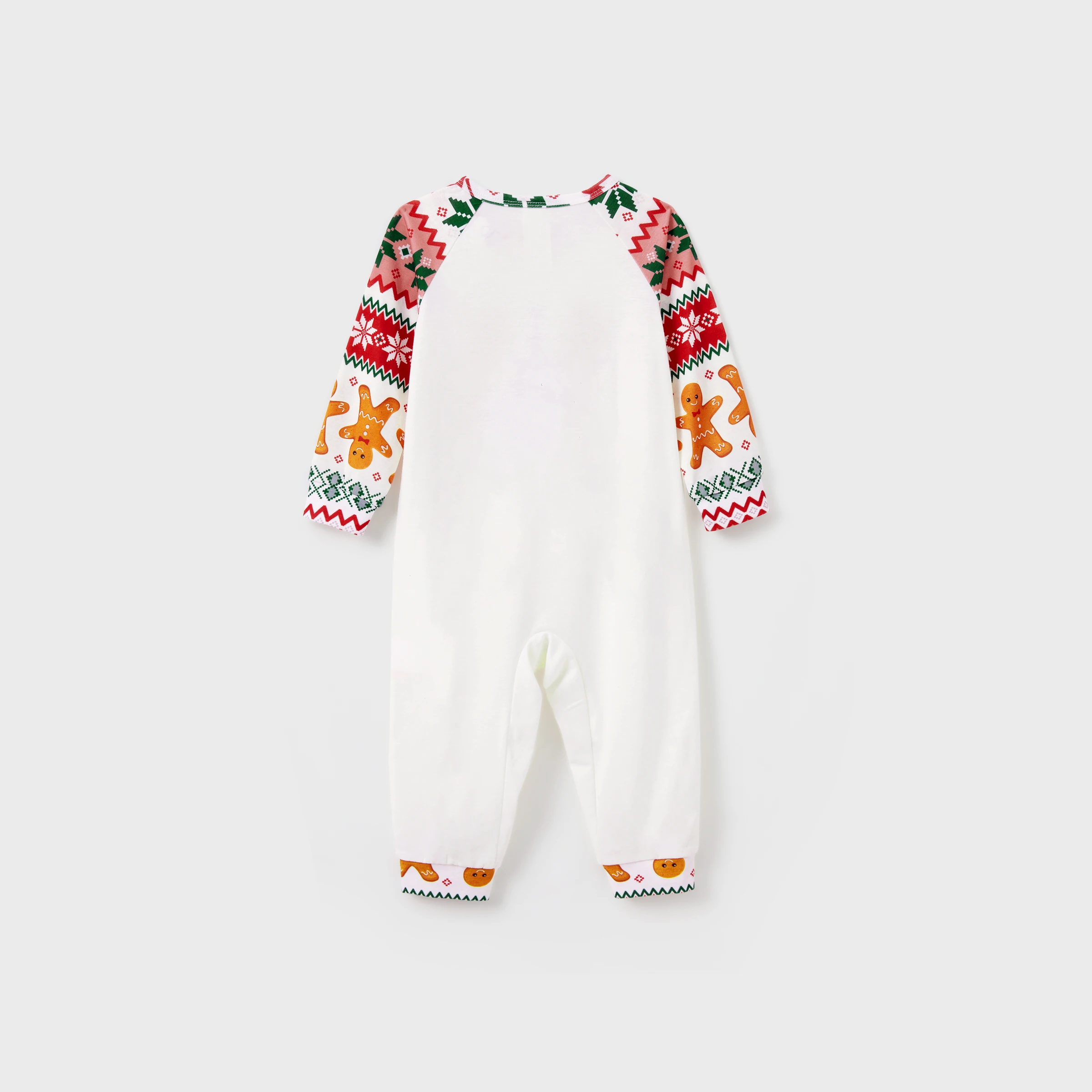 thumbnail image 3 of Pijamas navideños a juego para toda la familia, con diseño de hombrecito de jengibre y galletas de Papá Noel, 3 of 5