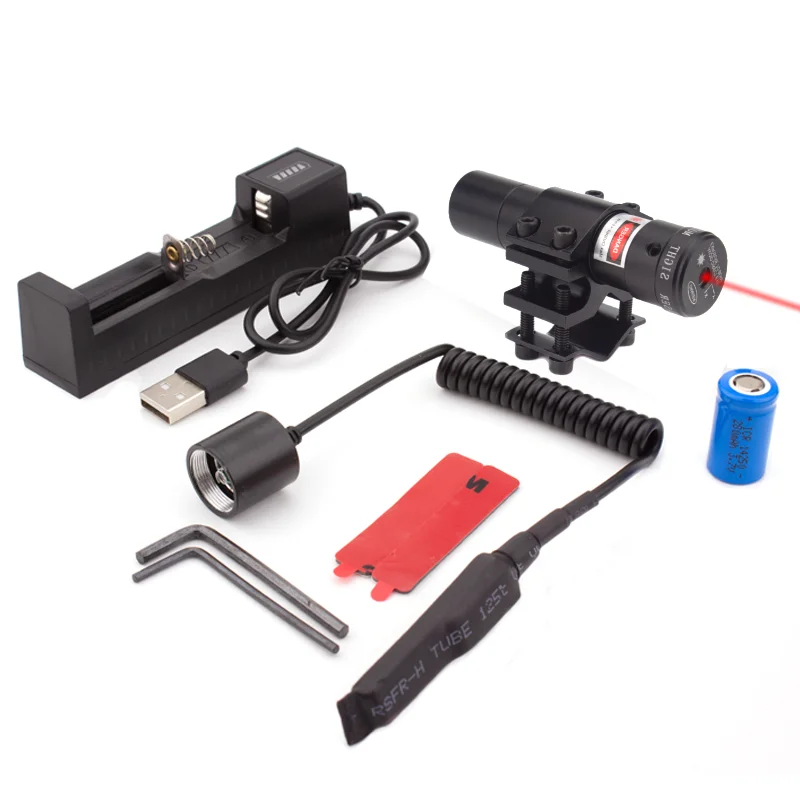 Green Laser Sight Kit with Rechargeable Battery for Hunting and Fishing Red Laser Sight Kit