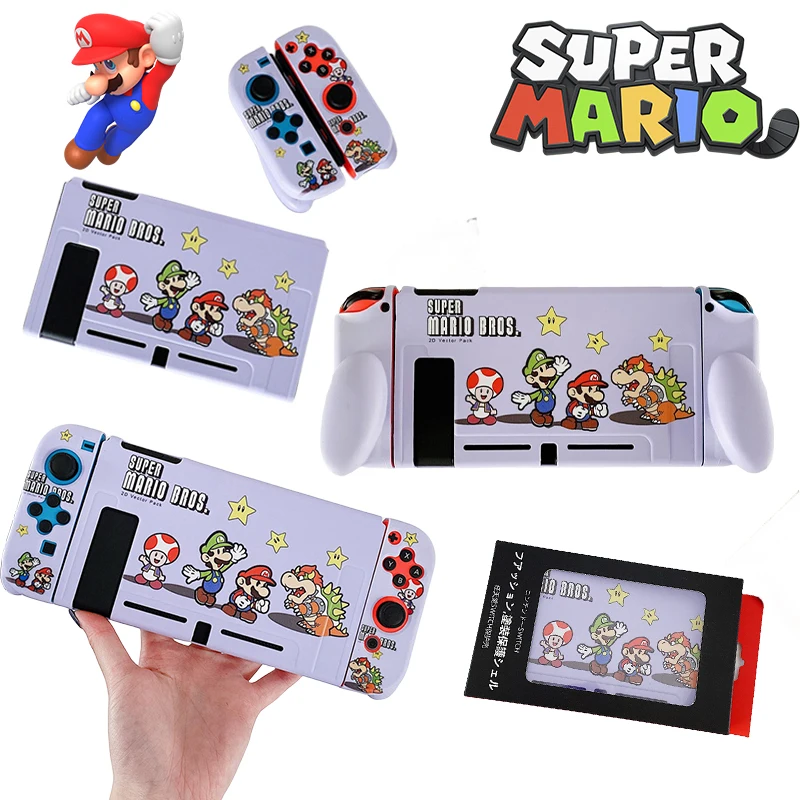 Cartoon Game Super Mario Bros Custodia Protettiva Per Nintendo Switch Ns Tpu Soft Purple Cover Joycon Controller Accessori Regalo