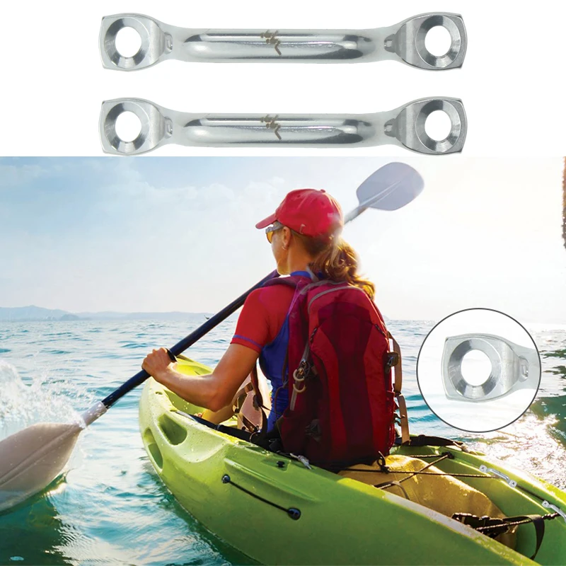 Bimini Top Strap Pad Eye Footman Loop 8pcs - Heavy Duty Stainless Steel for Boat, Kayak, Tie Downs, Jeep Wrangler Door Strap 6