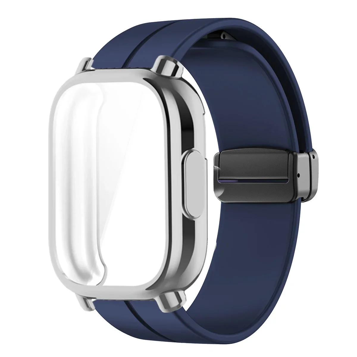 Enhanced TPU Case with Silicone Strap for Smartwatch Protection and Style