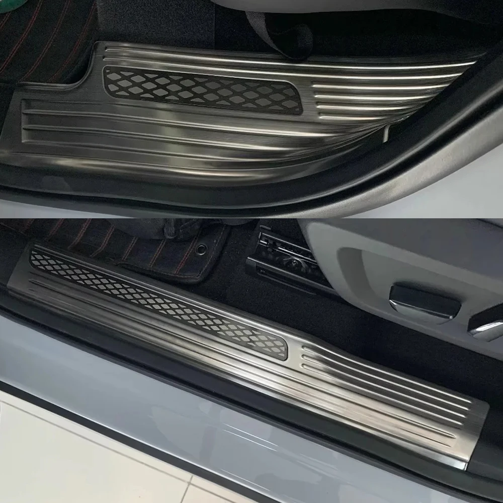 Interieur Accessoires Voor Mitsubishi Outlander 2022 2023 Rvs Auto Side Instaplijsten Scuff Plate Cover Trim Auto Styling