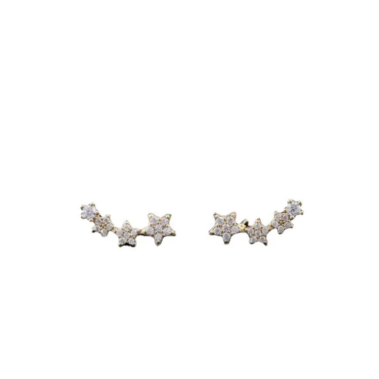 Drop Earrings Trend Long Wire Tassel Thread Chain Climb Star Heart Beads Pendants women's Straight Hanging Earings Jewelry