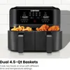 Touch Dual Air Fryer, Maximize The Healthiest Meals With Double Basket Capacity, One-Touch Digital Controls 4