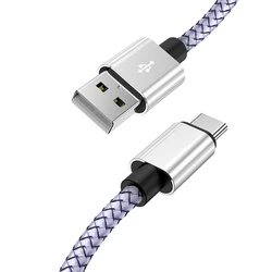 Advanced Fast Charging USB Type A to C Cable - High - Speed Data Cord, Available in 1m, 2m, and 3m Lengths - 0.2m (Silver)