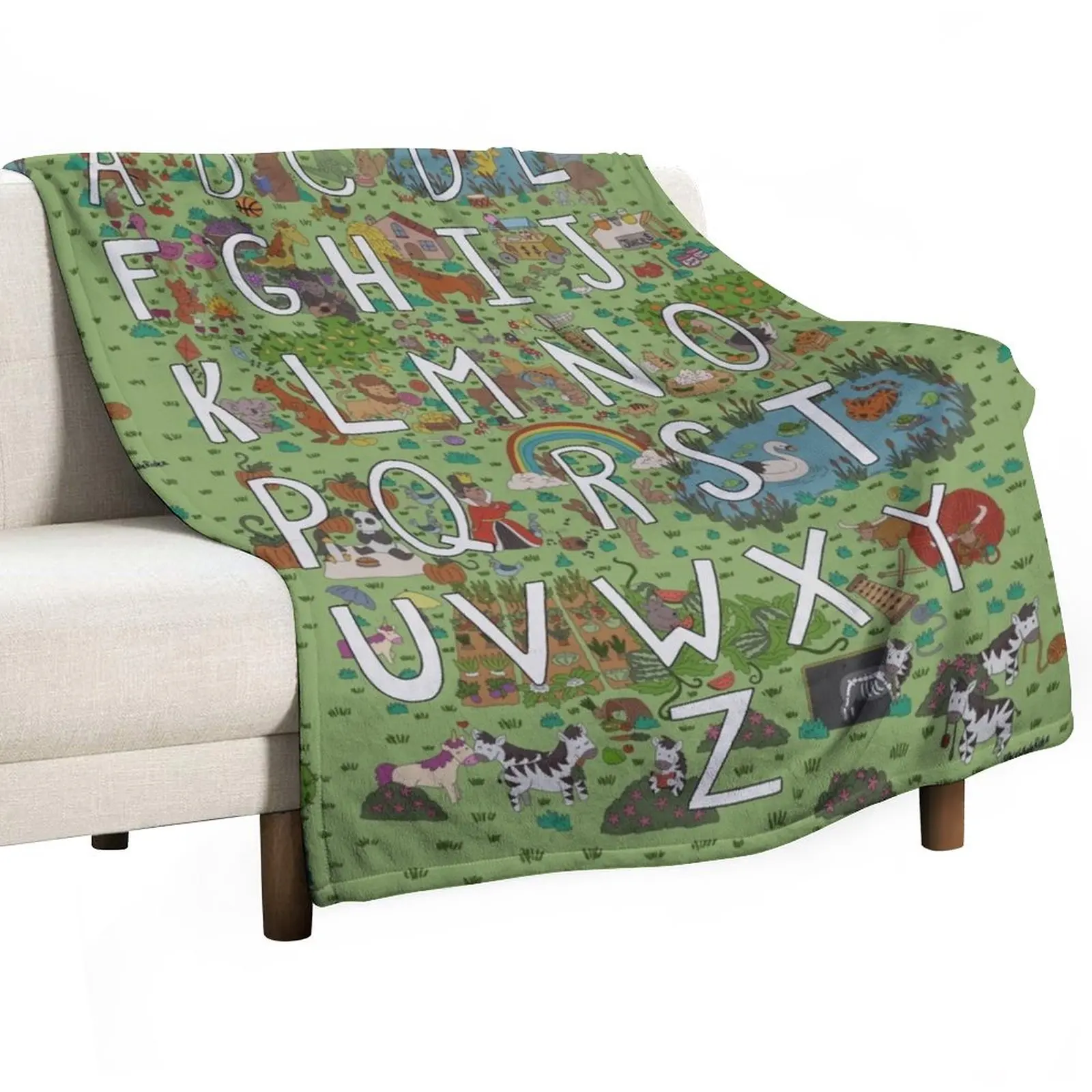 

Alphabet Garden Throw Blanket Soft Bed Blankets Heavy Blanket