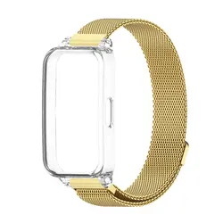 Magnetic Milanese Metal Strap - Comfortable Bracelet Wristband Accessory - Huawei 10 9 8 (Gold T 2)