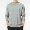 New Brand Casual Fashion Winter Men Polos Sweater Pullovers Harmont Cotton Striped Slim Fit Blaine Mock Neck Sweaters Men Warm 2
