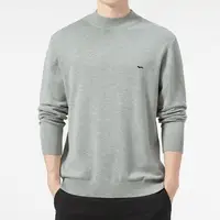 New Brand Casual Fashion Winter Men Polos Sweater Pullovers Harmont Cotton Striped Slim Fit Blaine Mock Neck Sweaters Men Warm 2