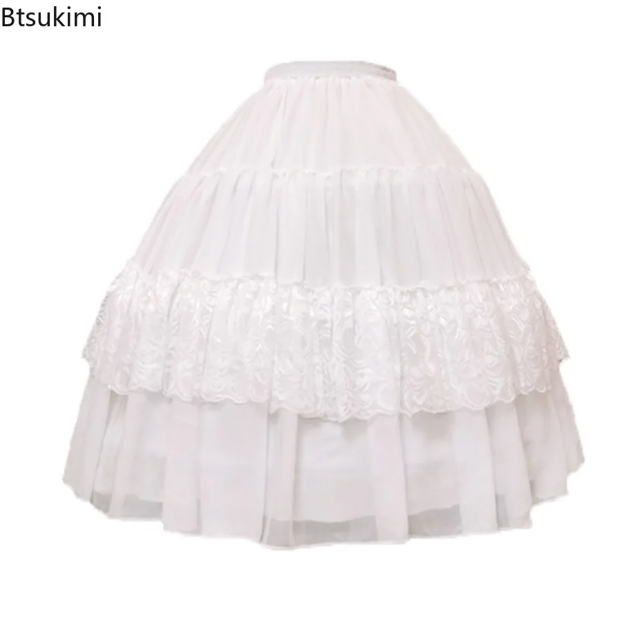 Tutù da bambina in tulle, sottogonna per bambini, sottogonna per danza, feste, bianco, 2-3 Anni
