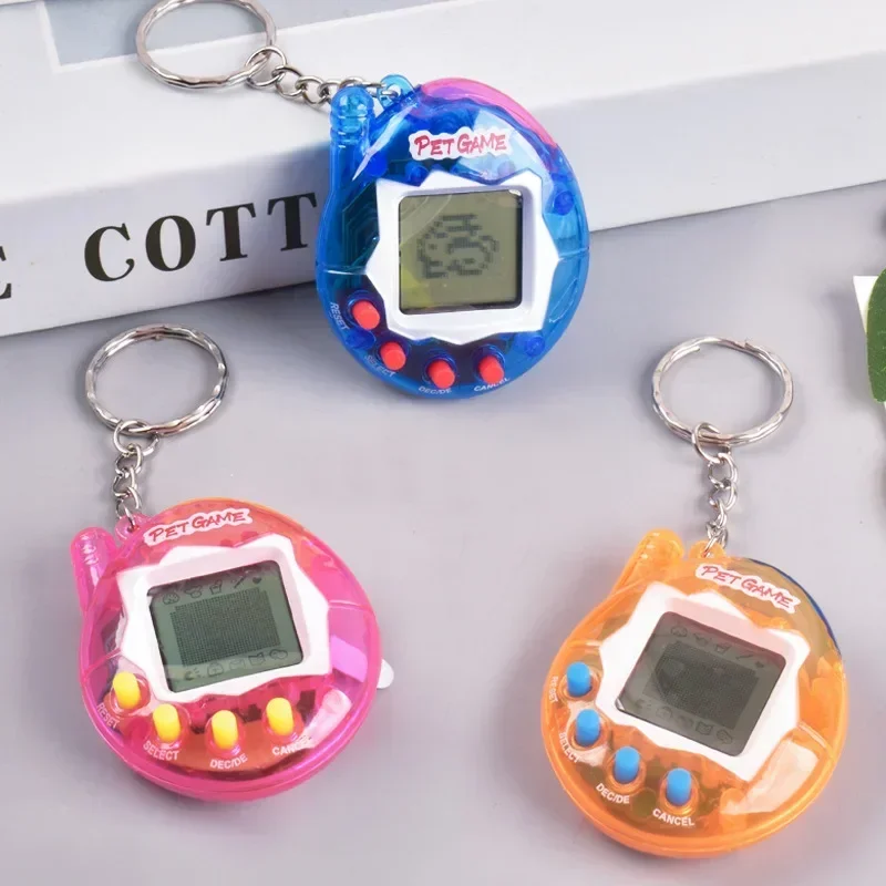 3Pcs Transparent Electronic Pets 90S Nostalgic 168 Pets In One Virtual Cyber Digital Pet Toys Pixel Funny Play Toys
