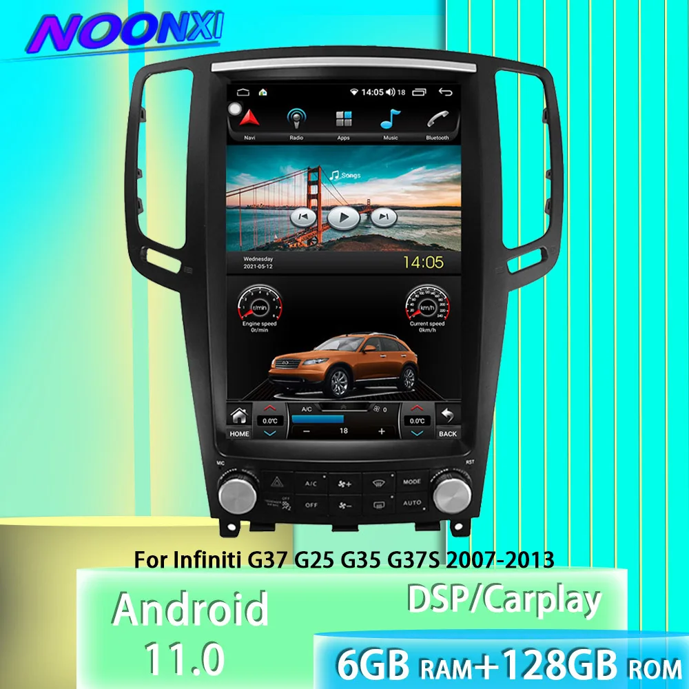 

256G Android 11 For Infiniti G37 G25 G35 G37S 2007-2013 Car Radio Stereo DVD Multimedia Player Bluetooth GPS Navigation Carplay