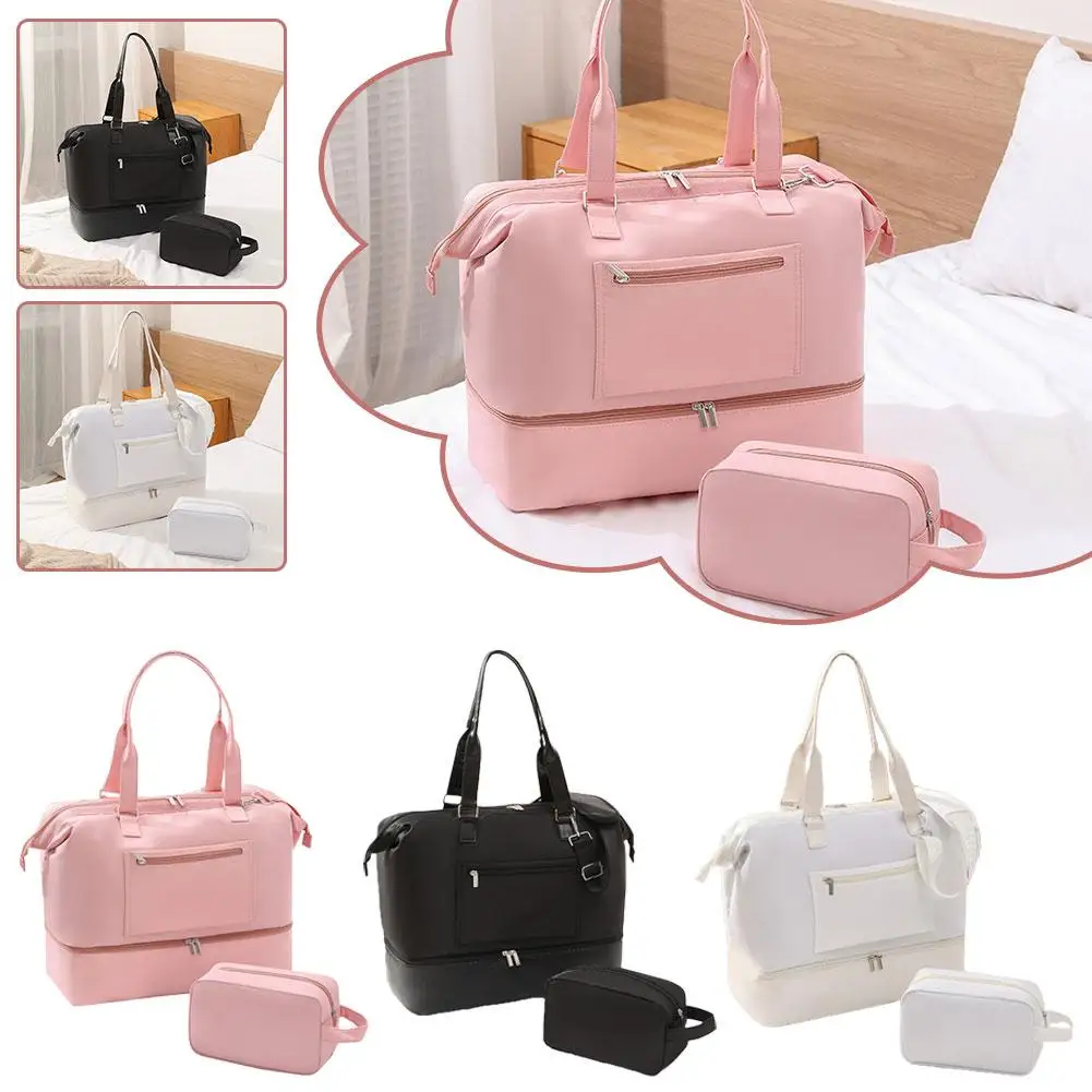 

Multifunctional Wet And Dry Separation Travel Bag High Handbag Women's Capacity Nylon Fitness Bag Bag Shoulder Waterproof Y N1R1