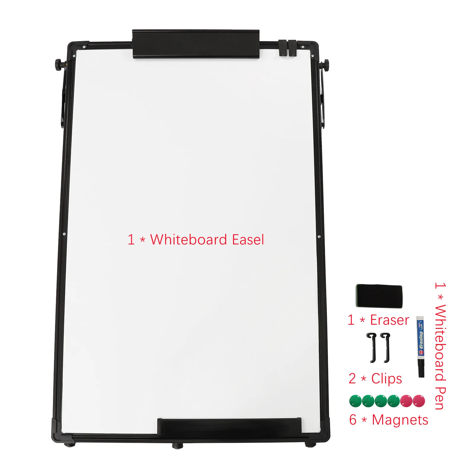Magnetic Whiteboard Easel Black Flip Tripod Portable Dry Erase Board Height Adjustable for School Office & Home 5