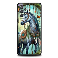Elegant Horse Design Soft TPU Phone Case - Durable Protection - Galaxy A21s (A1)