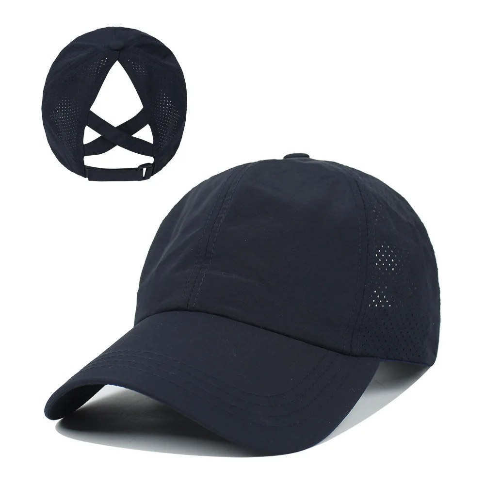 Eine hohe Pferdeschwanz-Baseballkappe für Damen-Outdoor-Sportarten, eine leichte, schnell trocknende, atmungsaktive Mesh-Baseballkappe und einen Sonnenschutz – Detail 11