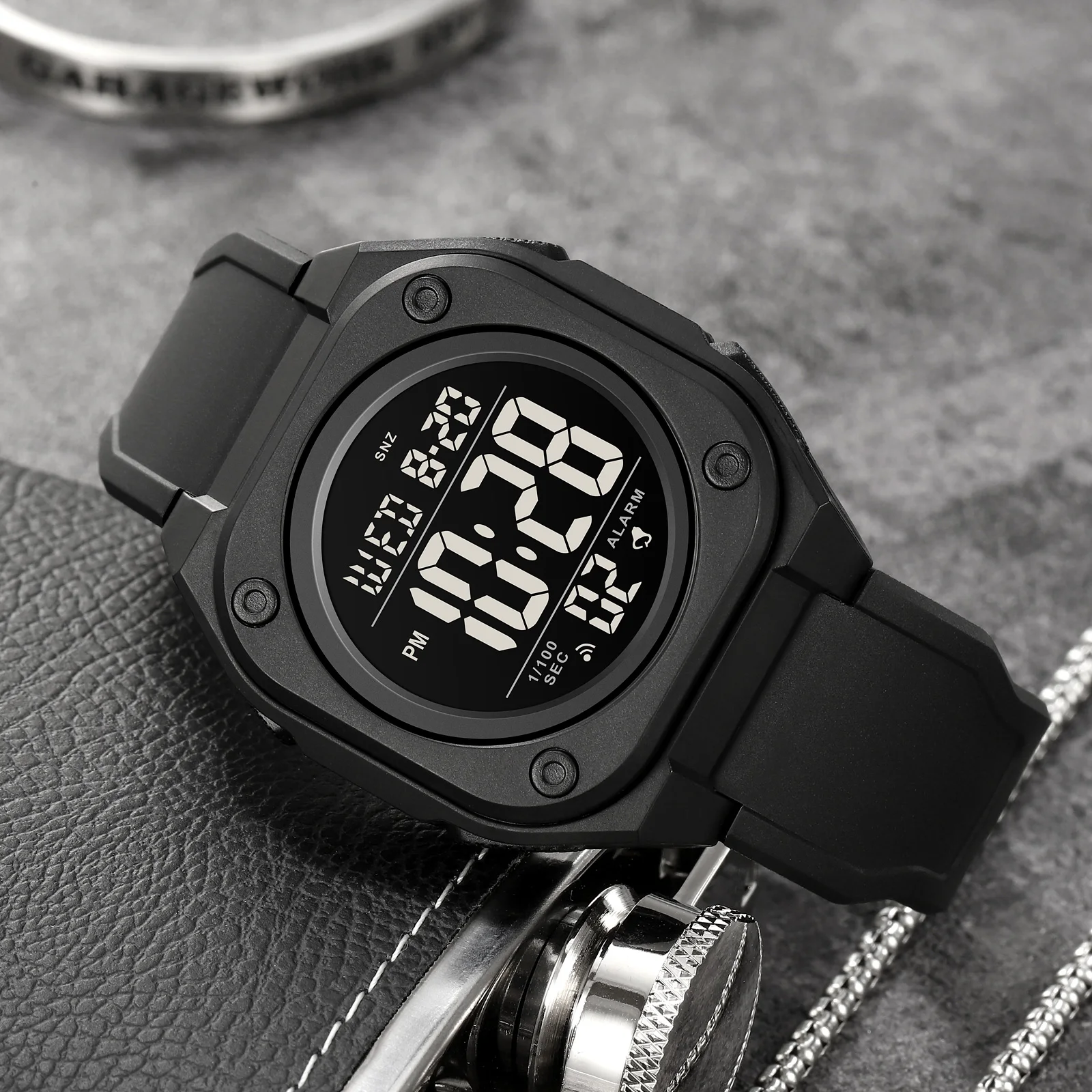 SKMEI 2160 Countdown Digital Mens Sport Watches Casual Stopwatch Date Week Waterproof Men Wristwatch Alarm Clock reloj hombre 2