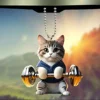 1Pc Car Pendant Creative Cute Swing Cat Rearview Mirror Pendant Car Interior Decoration For Girls Car Interior Accessories 3