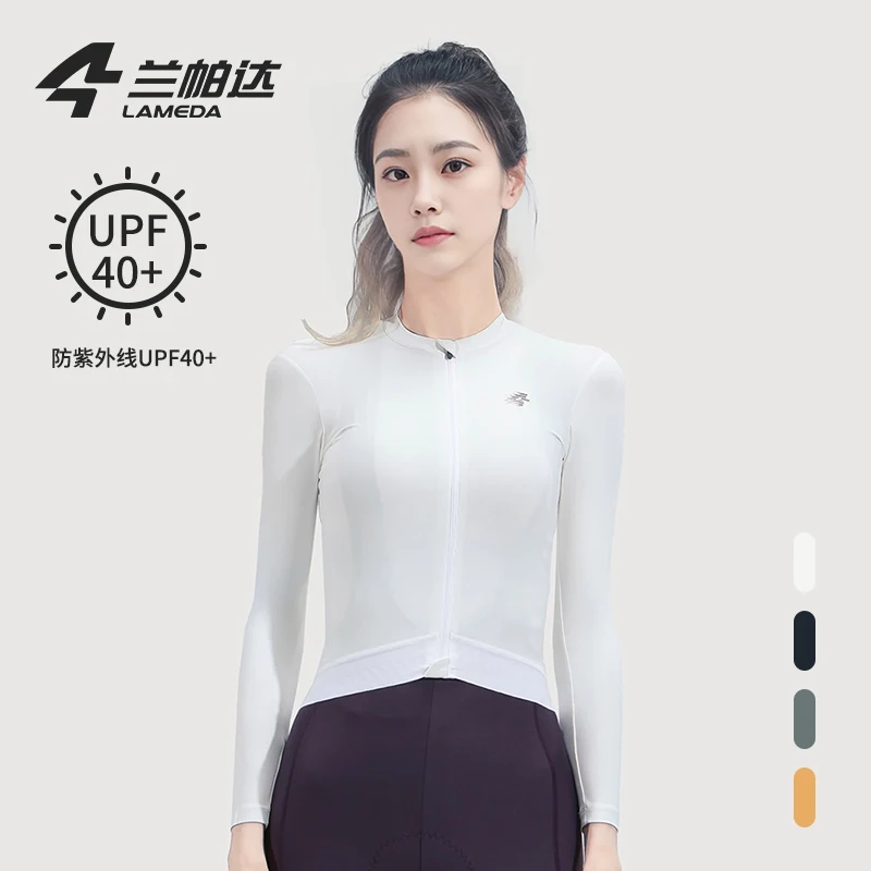 Lameda Women's Long-sleeved Cycling Jersey Uv-proof Spring And Summer Road Bike Top Slim Fit Mtb Clothing For Female Cyclists