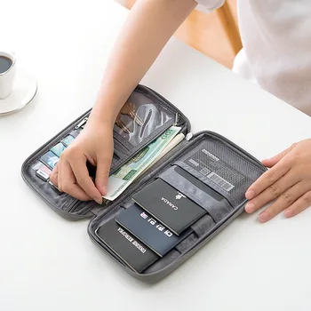 Porta passaporto impermeabile portafoglio da viaggio portafoglio multifunzionale per carte di credito borsa portaoggetti portatile per documenti nuovo