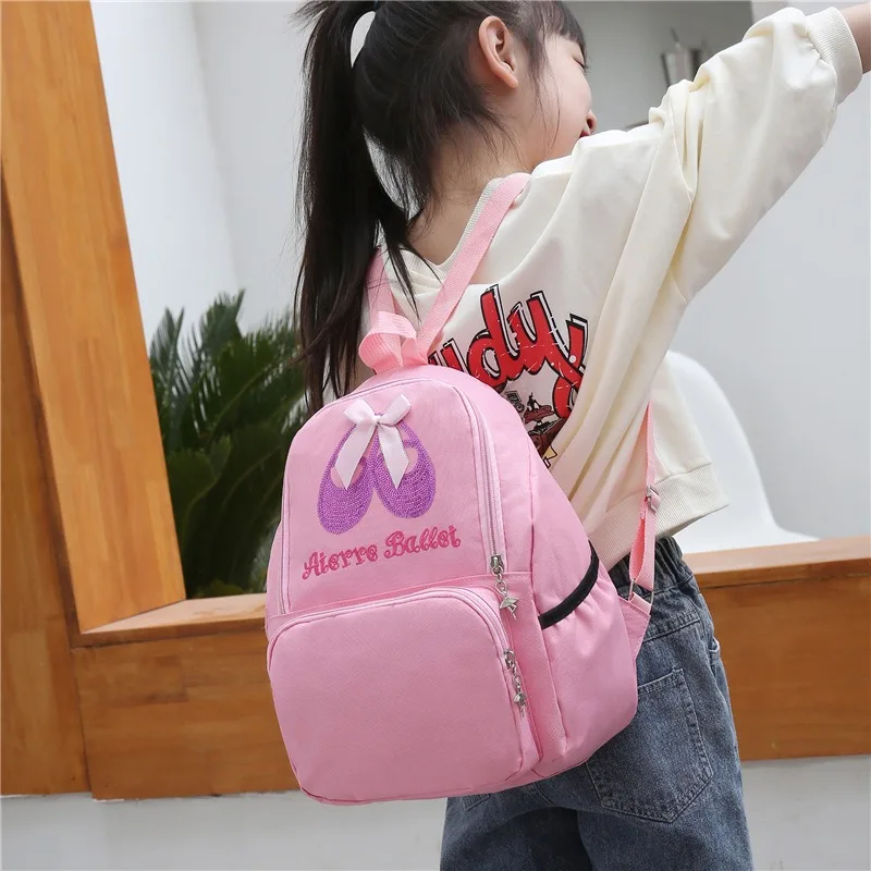 

Children's dance bag Dance backpack Fashion ballet schoolbag Latin dance backpack Embroidered backpack