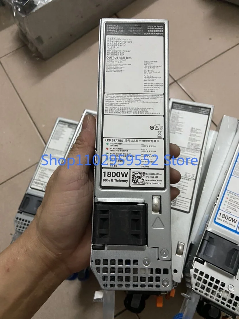 R750 R750XS 1800W D1800E-S0 H66J1 서버 전원 공급 장치용 1개
